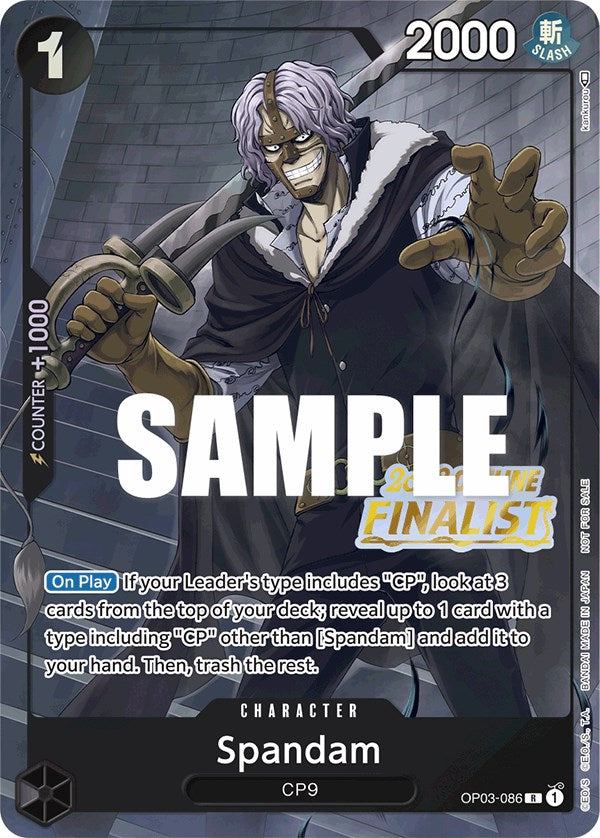 Spandam (Offline Regional 2023) [Finalist] [One Piece Promotion Cards] Bandai