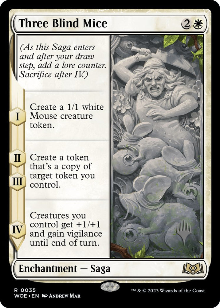 Three Blind Mice (Promo Pack) [Wilds of Eldraine Promos] Magic: The Gathering