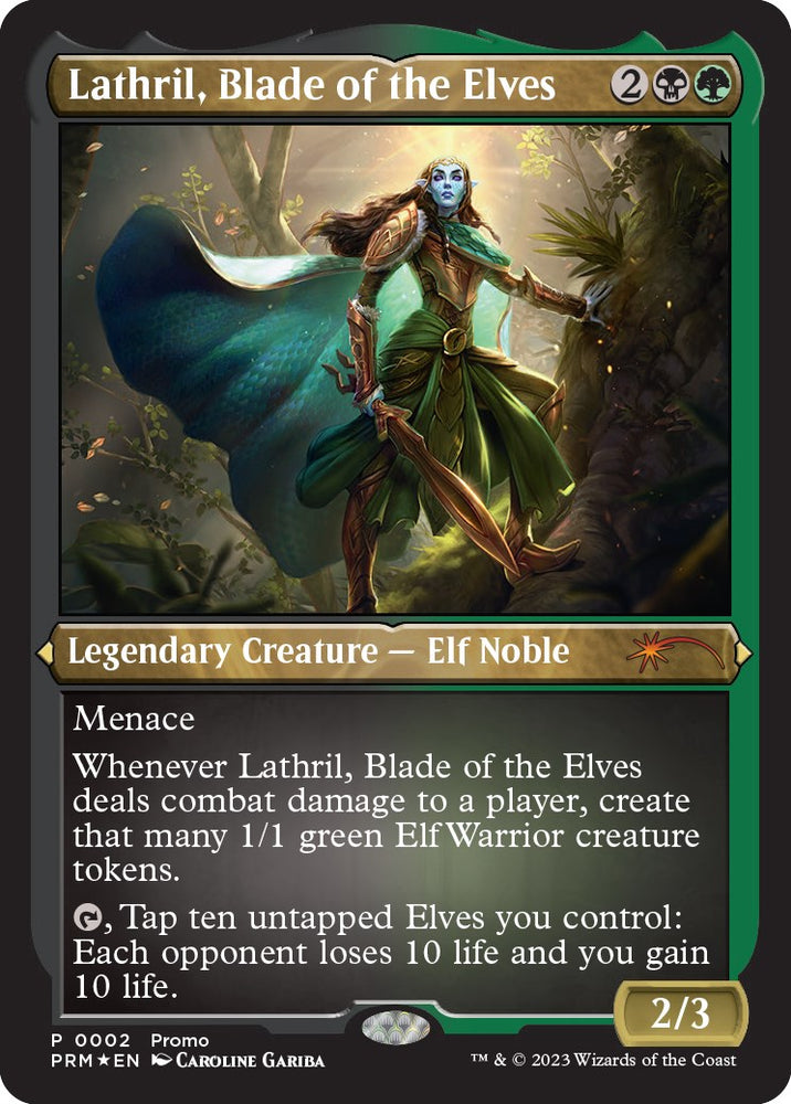Lathril, Blade of the Elves (Foil Etched) [Media Promos] Magic: The Gathering