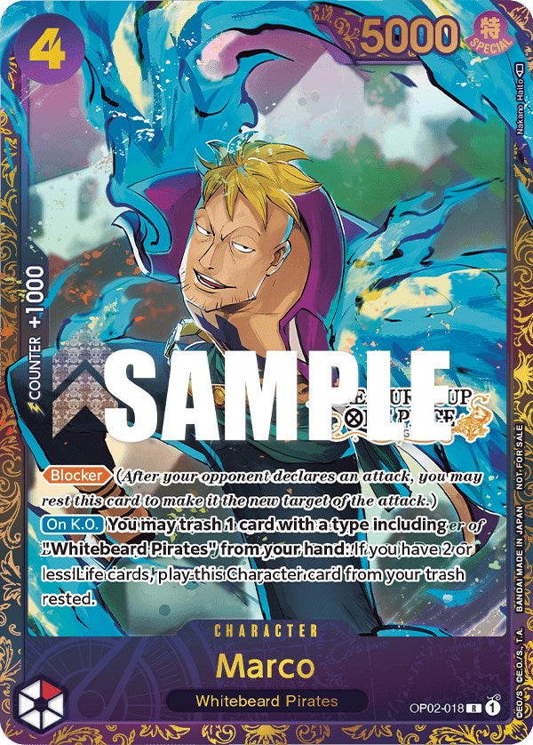 Marco (Treasure Cup) [One Piece Promotion Cards] Bandai