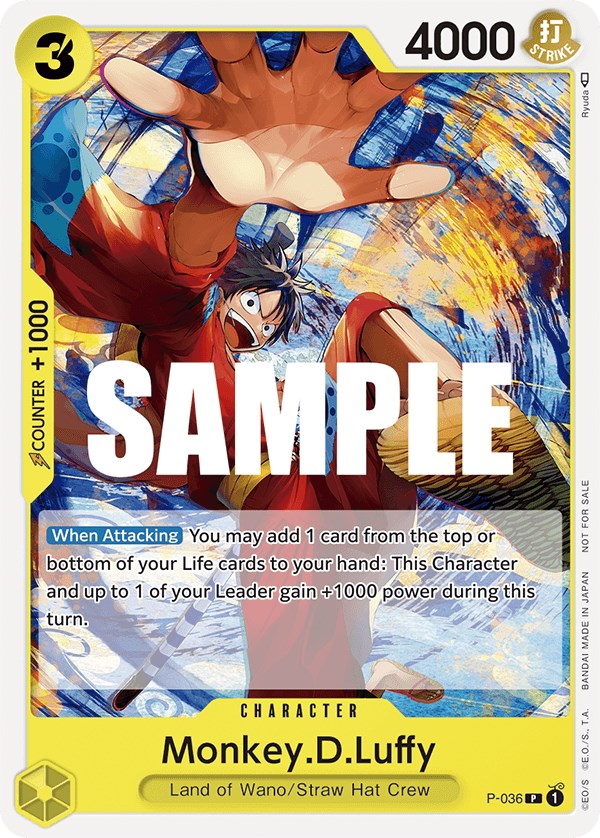 Monkey.D.Luffy (Pre-Release Tournament) [One Piece Promotion Cards] Bandai