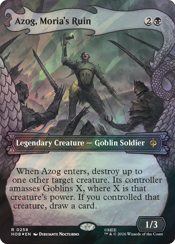 Azog, Moria's Ruin (Showcase) (Surge Foil) [The Hobbit] Magic: The Gathering