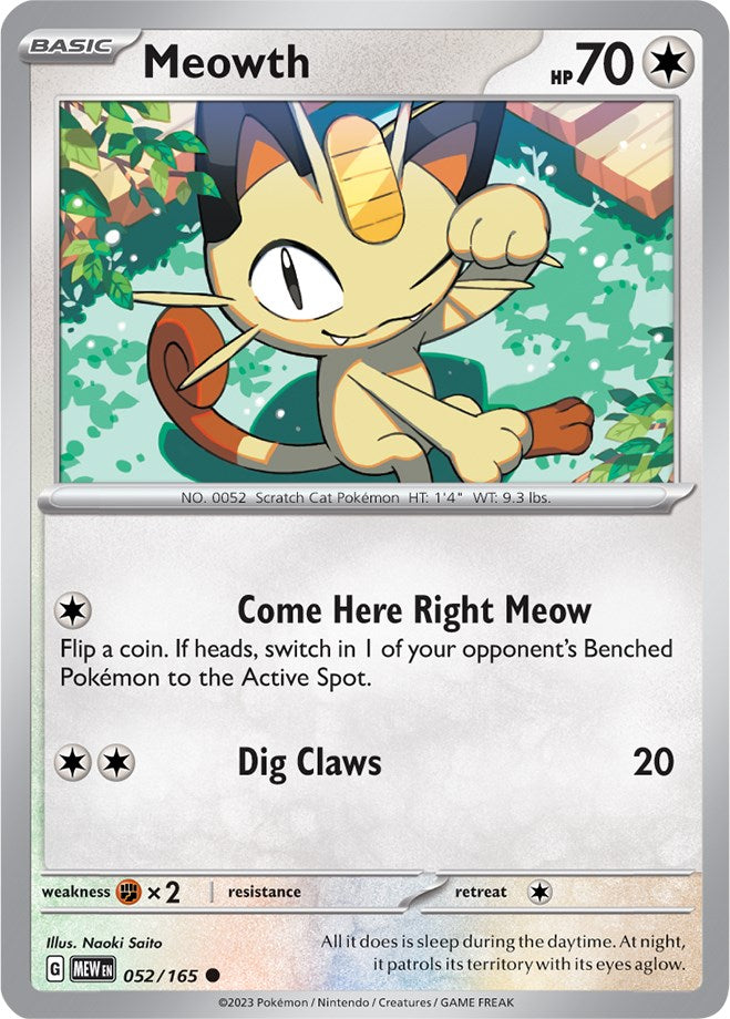 Meowth (052/165) [Scarlet & Violet 151] Pokémon