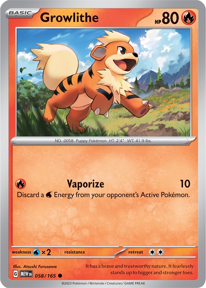 Growlithe (058/165) [Scarlet & Violet 151] Pokémon