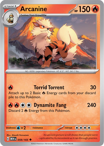 Arcanine (059/165) [Scarlet & Violet 151] Pokémon