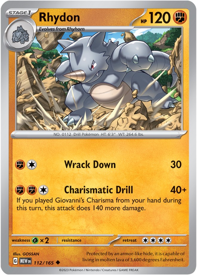Rhydon (112/165) [Scarlet & Violet 151] Pokémon