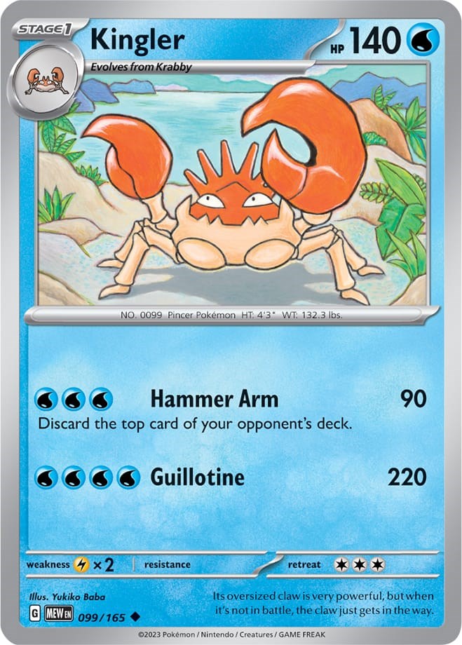 Kingler (099/165) [Scarlet & Violet 151] Pokémon