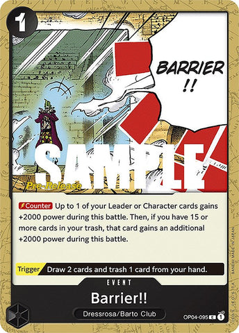 Barrier!! [Kingdoms of Intrigue Pre-Release Cards] Bandai