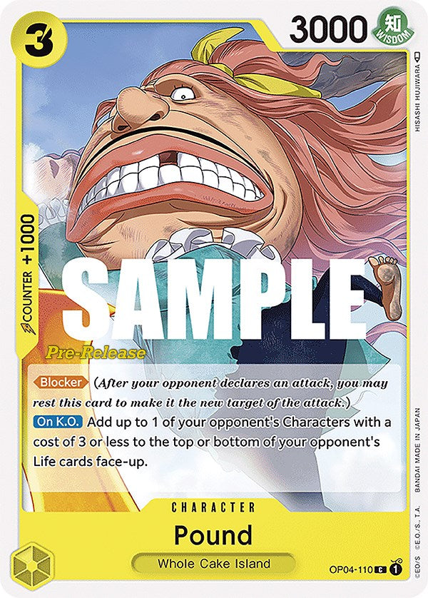 Pound [Kingdoms of Intrigue Pre-Release Cards] Bandai