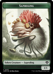 Saproling // Stoneforged Blade Double-Sided Token [Commander Masters Tokens] Magic: The Gathering