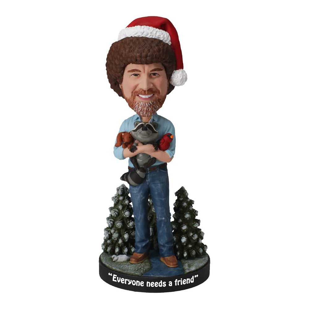 Royal Bobbles Bob Ross Holiday Collectible Bobblehead Statue FIGURE