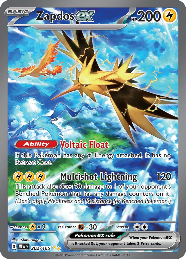 Zapdos ex (202/165) [Scarlet & Violet 151] Pokémon