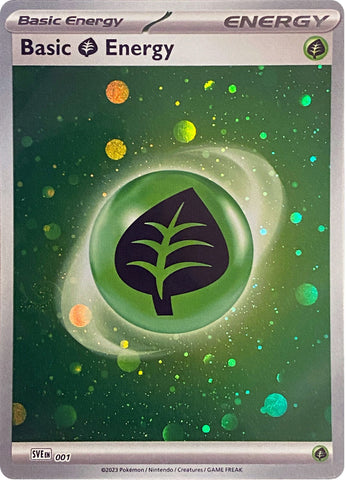 Basic Grass Energy (001) (Cosmos Holo) [Scarlet & Violet: Base Set] Pokémon