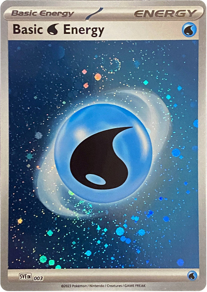 Basic Water Energy (003) (Cosmos Holo) [Scarlet & Violet: Base Set] Pokémon