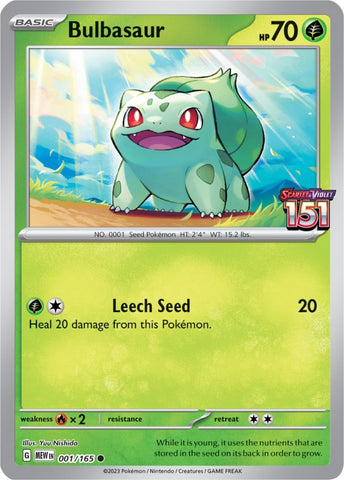 Bulbasaur (001/165) (Best Buy Exclusive) [Scarlet & Violet 151] Pokémon