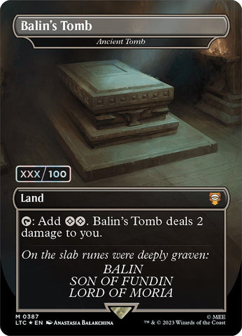 Balin's Tomb - Ancient Tomb (Serialized) [The Lord of the Rings: Tales of Middle-Earth Commander] Magic: The Gathering