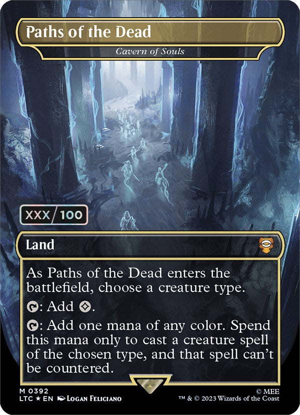 Paths of the Dead - Cavern of Souls (Borderless) (Serialized) [The Lord of the Rings: Tales of Middle-Earth Commander] Magic: The Gathering