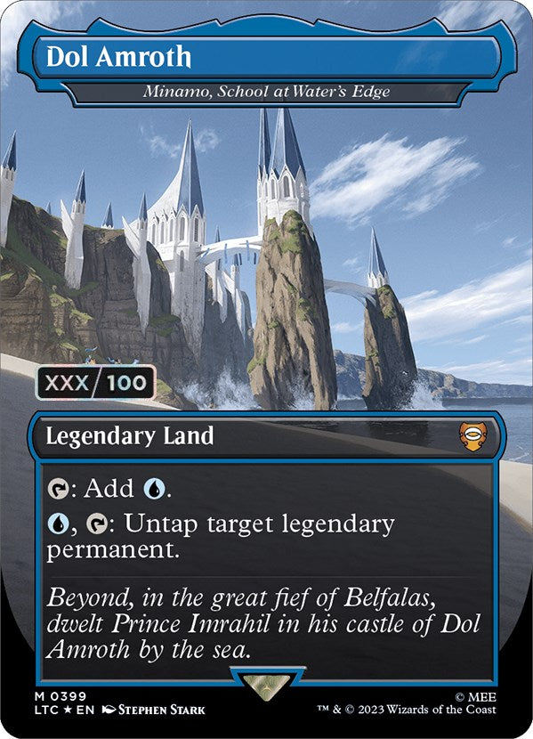 Dol Amroth - Minamo, School at Water's Edge (Borderless) (Serialized) [The Lord of the Rings: Tales of Middle-Earth Commander] Magic: The Gathering