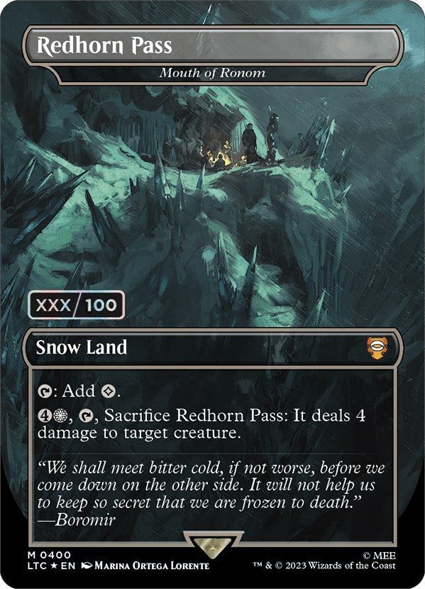Redhorn Pass - Mouth of Ronom (Serialized) [The Lord of the Rings: Tales of Middle-Earth Commander] Magic: The Gathering
