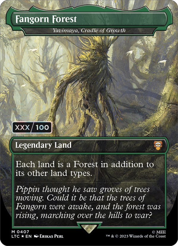 Fangorn Forest - Yavimaya, Cradle of Growth (Borderless) (Serialized) [The Lord of the Rings: Tales of Middle-Earth Commander] Magic: The Gathering