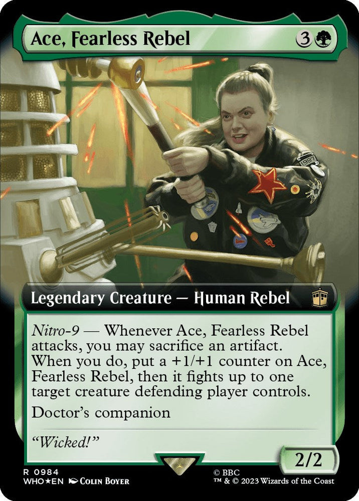Ace, Fearless Rebel (Extended Art) (Surge Foil) [Doctor Who] Magic: The Gathering