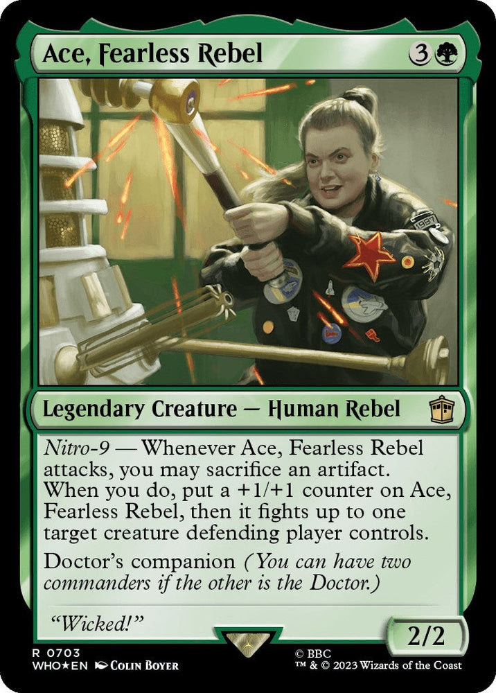Ace, Fearless Rebel (Surge Foil) [Doctor Who] Magic: The Gathering