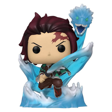 Funko POP! Animation: Demon Slayer - Tanjiro with Dragon (Exclusive) (Glow in The Dark),3.75 inches FUNKO