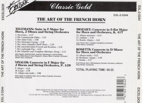 The Art Of The French Horn CD