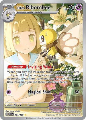 Pokemon - Lillie’s Ribombee 164/159 – Journey Together – Illustration Rare – Foil Single Card Pokémon