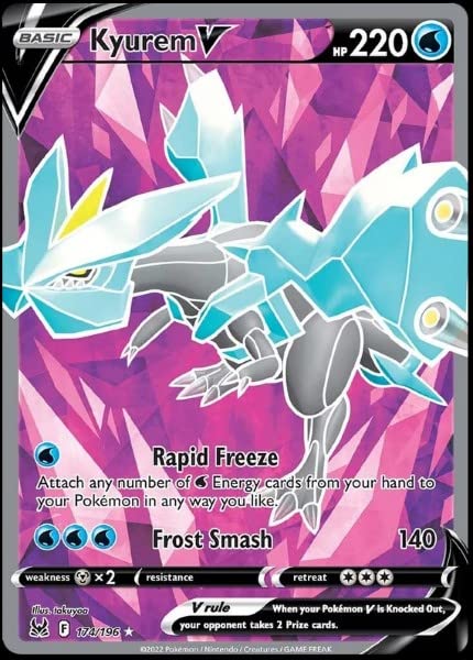 Pokemon - Kyurem V - 174/196 Lost Origin Full Art Card Pokémon