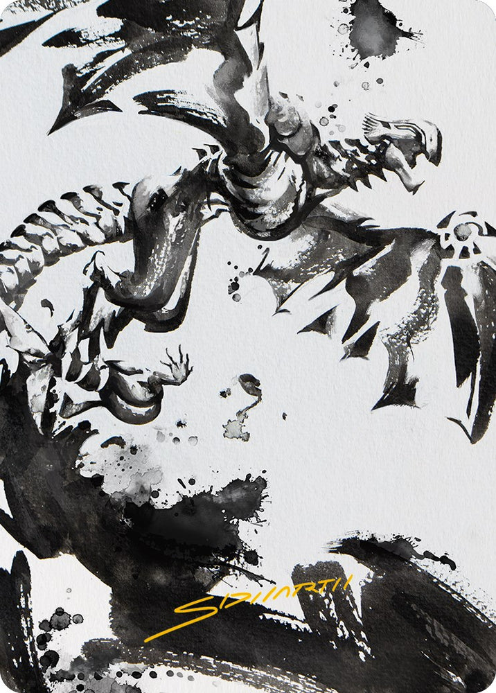 Quicksilver Fisher Art Card (Gold-Stamped Signature) [Phyrexia: All Will Be One Art Series] Magic: The Gathering