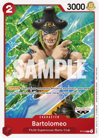 Bartolomeo (One Piece Film Red) [One Piece Promotion Cards] Bandai