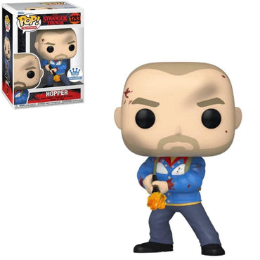 Funko Pop! Television Stranger Things 1253 Hopper Flame Thrower Exclusive, Multicolor, small 4.5 in (62387) FUNKO