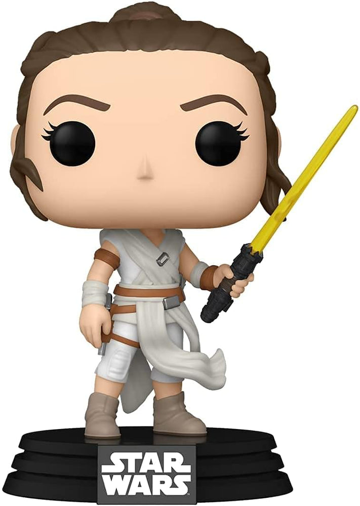 Funko POP Star Wars: The Rise of Skywalker, Ep. 9 - Rey with Yellow Saber Vinyl Bobblehead,Multicolor,Standard,51482 FUNKO