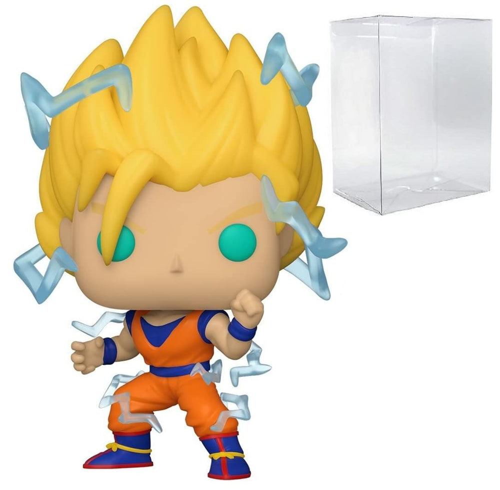 POP Dragon Ball Z - [Super Saiyan 2] Goku (PX Previews Exclusive) Limited Edition Glow Chase Funko Vinyl Figure (Bundled with Compatible Box Protector Case) FUNKO