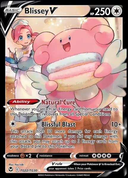 Blissey V TG22/TG30- Silver Tempest - Trainer Gallery - Pokemon Ultra Rare Card Pokémon