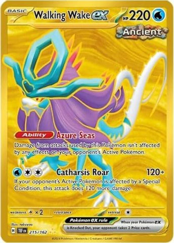 Pokemon – Walking Wake ex - 215/162 - Temporal Forces – Hyper Rare Gold – Foil Card Pokémon