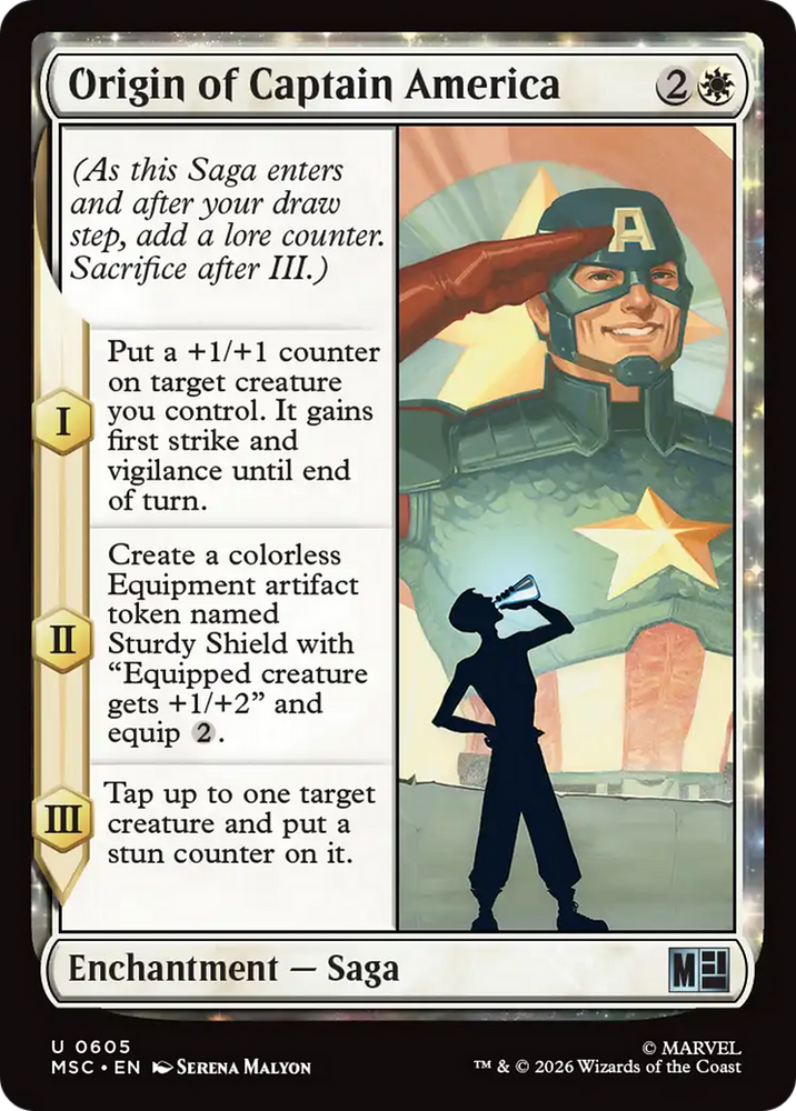 Origin of Captain America [Marvel Super Heroes Commander] Magic: The Gathering