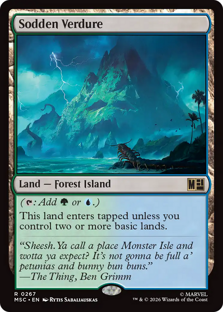 Sodden Verdure (Surge Foil) [Marvel Super Heroes Commander] Magic: The Gathering