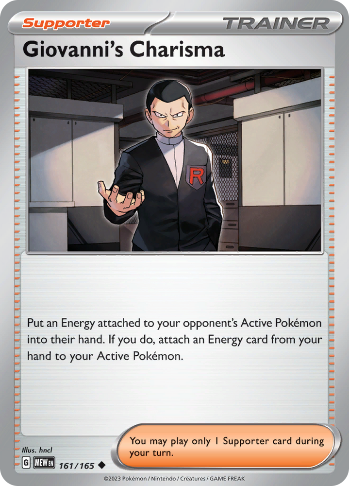 Giovanni's Charisma (161/165) [Scarlet & Violet 151] Pokémon