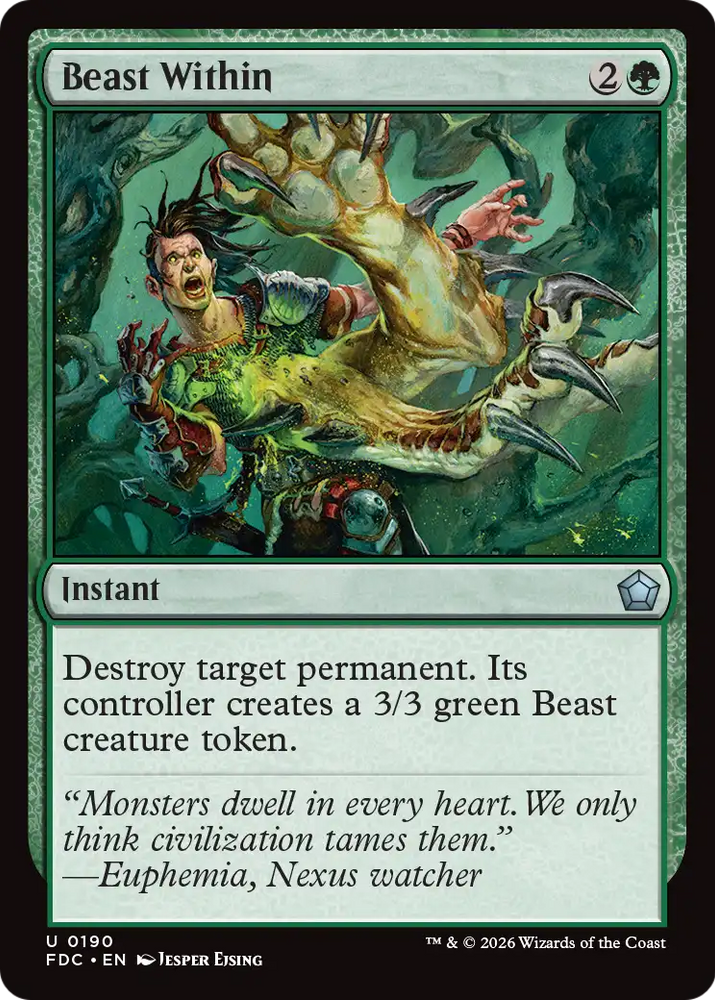 Beast Within [Foundations Commander] Magic: The Gathering
