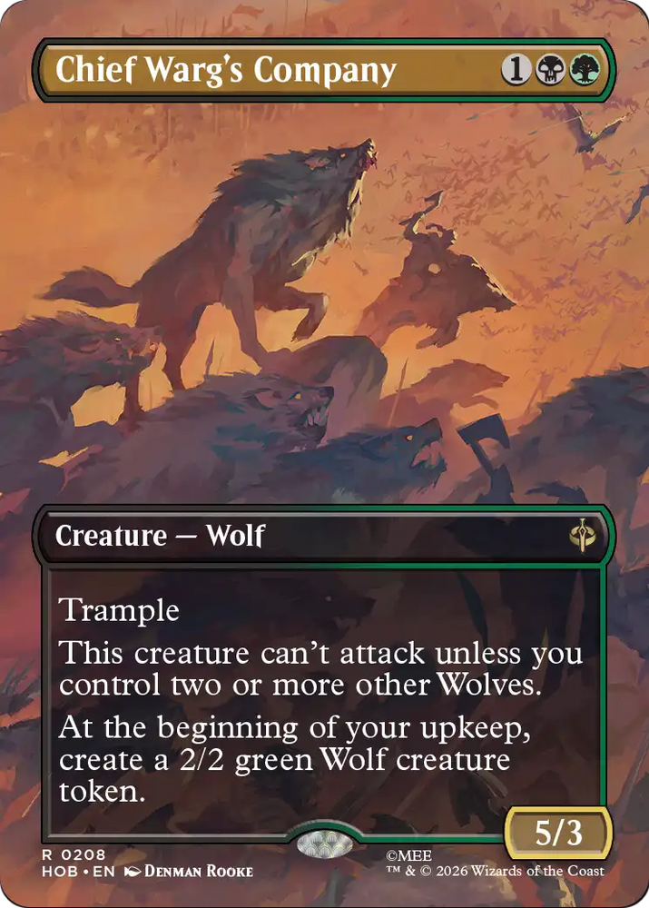 Chief Warg's Company (Borderless) [The Hobbit] Magic: The Gathering