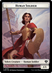 Human Soldier // Knight Double-Sided Token [Commander Masters Tokens] Magic: The Gathering