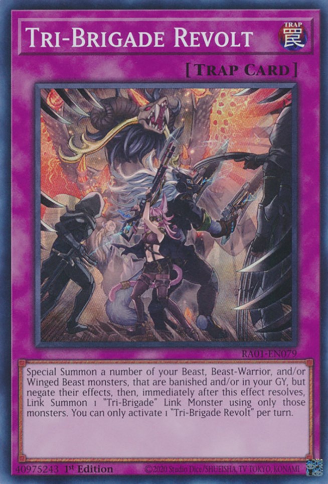 Tri-Brigade Revolt [RA01-EN079] Super Rare Yu-Gi-Oh!