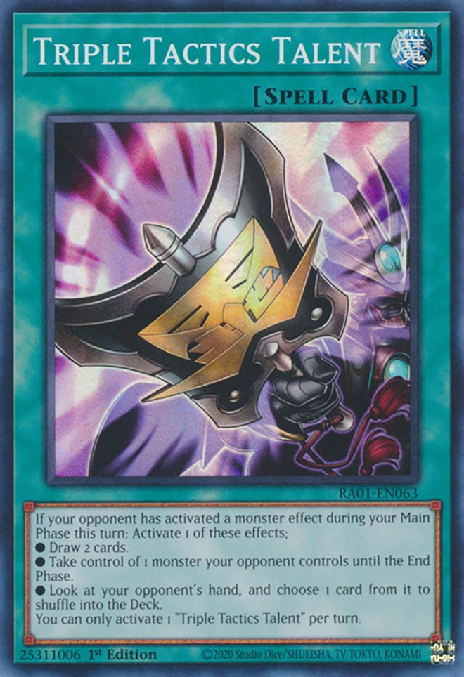 Triple Tactics Talent [RA01-EN063] Super Rare Yu-Gi-Oh!