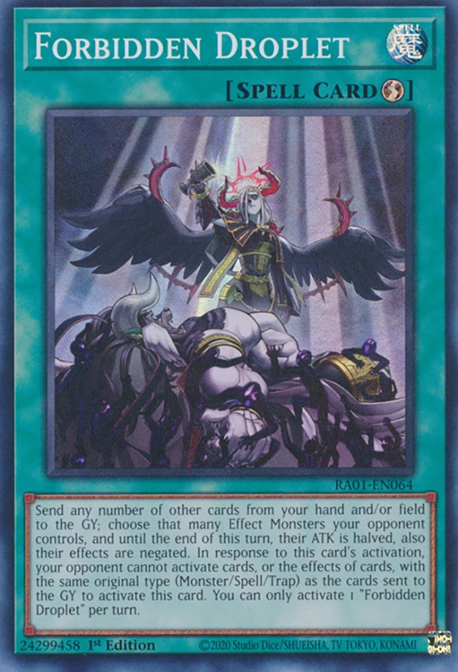 Forbidden Droplet [RA01-EN064] Super Rare Yu-Gi-Oh!