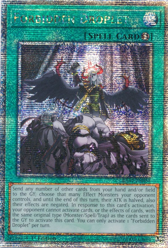 Forbidden Droplet [RA01-EN064] Quarter Century Secret Rare Yu-Gi-Oh!