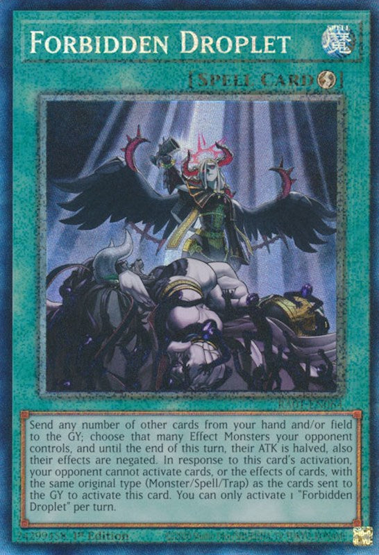Forbidden Droplet [RA01-EN064] Prismatic Collector's Rare Yu-Gi-Oh!