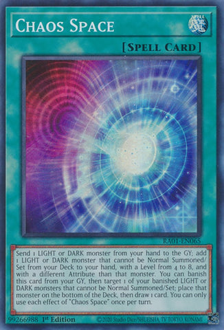 Chaos Space [RA01-EN065] Super Rare Yu-Gi-Oh!