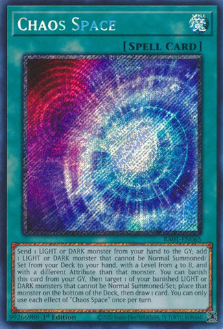 Chaos Space [RA01-EN065] Platinum Secret Rare Yu-Gi-Oh!